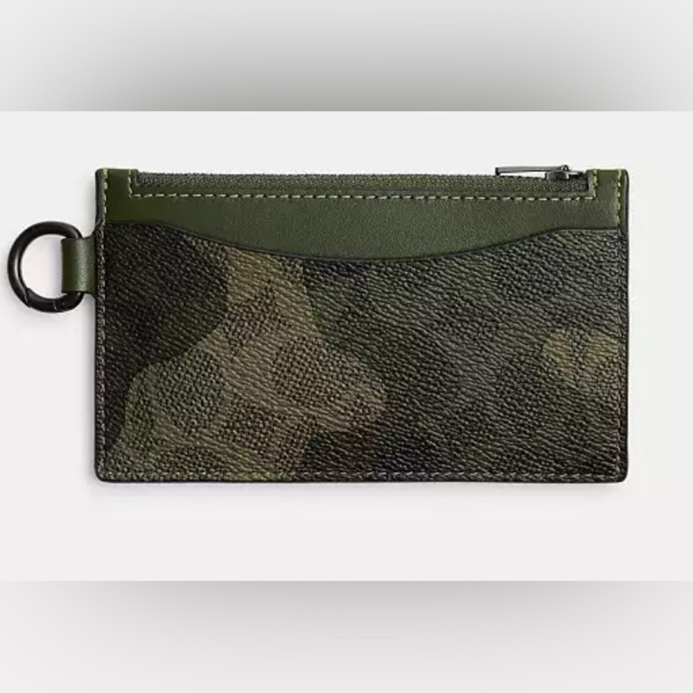 Coach Zip Card CaseIn Signature Camo Print - Picture 1 of 2